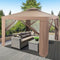Coast Tuinpaviljoen - Partytent - Vrijstaand - 4 Zijkanten - 3 x 3 m - Bruin