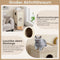 Coast Krabton 4-Laags - Kattenhuis met 3 Holen en Kussens 40 x 40 x 99 cm - Naturel