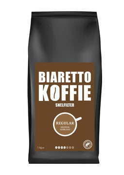 Biaretto - Koffie snelfiltermaling regular 1000 gram | 4 stuks