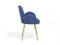 BROOKVILLE - Eetkamerstoel - Blauw - Polyester