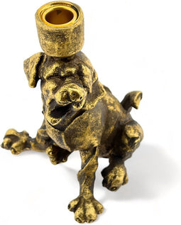 PTMD Wunter Hond Kandelaar - 16 x 15,5 x 20 cm - Poly - Goud