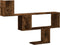 vidaXL - Wandschap - 100x15x70 - cm - bewerkt - hout - gerookt - eikenkleurig