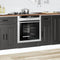 vidaXL - Ovenkast - Kalmar - bewerkt - hout - zwart