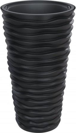 vidaXL - Plantenbak - met - uitneembare - bak - geribbeld - 8/22 - L - PP - antraciet