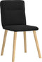 vidaXL - Eetkamerstoelen - 2 - st - stof - zwart