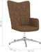 vidaXL Relaxstoel met voetenbank stof taupe