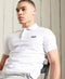 Superdry Classic Pique S/S Poloshirt - Slim fit - Katoen 100% - Wit - M
