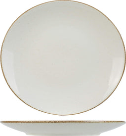 Cosy & Trendy - Dessertborden Set van 6 - Ø22 cm - Keramisch Stengods - Ivory Granit (6 stuks)