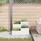 vidaXL - Tuinplantbak - 100x100x60 - cm - Witte - Staal