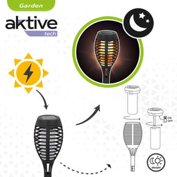 Aktive LED-lamp - 7,5 x 50 x 7,5 cm - Oplaadbare batterij - (4 stuks)