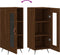 vidaXL - Dressoir - 34,5x34x90 - cm - bewerkt - hout - bruin - eikenkleur