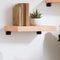 vidaXL - Wandschap - 40x30x(2-6) - cm - onbehandeld - massief - eikenhout