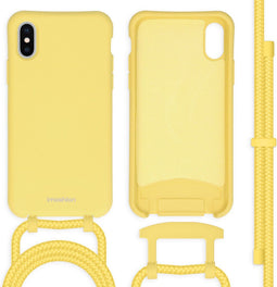 iMoshion Hoesje Geschikt voor iPhone Xs / X Hoesje Met Koord - iMoshion Color Backcover met afneembaar koord - Geel
