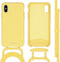 iMoshion Hoesje Geschikt voor iPhone Xs / X Hoesje Met Koord - iMoshion Color Backcover met afneembaar koord - Geel