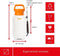 Toolland Drukspuit - Elektrisch - 8 liter - Telescopische lans - Wit/oranje/zwart