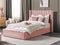 NOYERS - Bed met opbergruimte - Roze - 140 x 200 cm - Fluweel