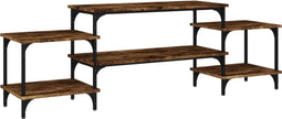 vidaXL - Tv-meubel - 157x35x52 - cm - bewerkt - hout - gerookt - eikenkleurig