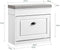 SoBuy FSR82-K-WG - Schoenenkast entreebank - Schoenenopbergkussen en toiletzitting - Wit antiek houteffect