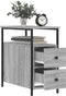 vidaXL - Nachtkastje - 30x60x60 - cm - bewerkt - hout - grijs - sonoma - eikenkleurig