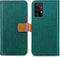 iMoshion Hoesje Geschikt voor Samsung Galaxy A52 (4G) / A52s / A52 (5G) Hoesje Met Pasjeshouder - iMoshion Luxe Canvas Bookcase - Groen