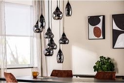 Hanglamp Villa 9-lichts - Smoke glas | BY-OLAF
