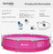 tectake® Zwembad - Opzetzwembad - Compleet met filterpomp - Ø 360 x 76 cm - Roze