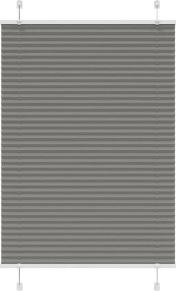 vidaXL - Plissé - rolgordijn - 85x100 - cm - stofbreedte - 84,4 - cm - antraciet