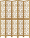 vidaXL - Kamerscherm - met - 5 - panelen - massief - paulowniahout - bruin