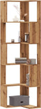 vidaXL - Boekenkast - 5-laags - hoek - 50x50x179 - cm - hout - artisanaal - eikenkleur