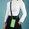 iMoshion Hoesje Geschikt voor iPhone Xr Hoesje Met Koord - iMoshion Color Backcover met koord - Nylon Strap - Groen