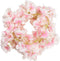 Kerstslingers met bloemen 6 st 180 cm lichtroze
