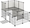 EUGAD dubbele verdieping dierenren - modulaire puppy en knaagdier ren - grijs - 107 x 72 x 72 cm