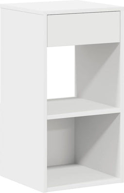 vidaXL - Nachtkastje - met - lade - 35x34x66,5 - cm - wit