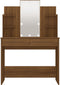 vidaXL - Kaptafel - met - LED-verlichting - 96x40x142 - cm - bruin - eikenkleur