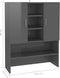 vidaXL - Wasmachinekast - 70,5x25,5x90 - cm - hoogglans - grijs