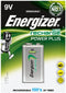 Energizer 9V Blok - Recharge - 175mAh NiMH - Zilver