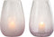 J-Line kaarshouder Eivorm Craquele - glas - paars - large - 2 stuks