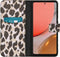 iMoshion Hoesje Geschikt voor Samsung Galaxy A72 Hoesje Met Pasjeshouder - iMoshion Design Softcase Bookcase - Goud / Zwart / Golden Leopard