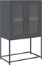 vidaXL - Hoge - kast - 68x39x107 - cm - staal - antracietkleurig