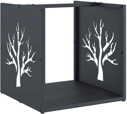 vidaXL - Brandhoutrek - 40x40x40 - cm - koudgewalst - staal - antracietkleurig