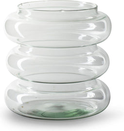 Jodeco Bloemenvaas Bubbles - transparant - glas - 19 x 19 cm - Moderne vaas