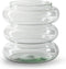 Jodeco Bloemenvaas Bubbles - transparant - glas - 19 x 19 cm - Moderne vaas