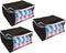 Storage Solutions Dekbed/kussen opberghoes zwart met venster 60 x 45 x 30 cm - Dekentassen - Kussentassen