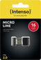 Intenso Micro Line - USB-stick 16GB - USB 2.0 - Zwart