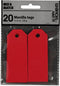 Happy Moments Labels Rood 3 X 8 Cm Karton 20 Stuks