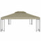 vidaXL - Vervangend - tentdoek - prieel - 310 - g/m² - 3x4 - m - beige