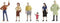 NOCH 38100 N Passanten. figuren Geverfd, Staand