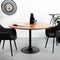 Light & Living Eettafel Biboca - Hout/Zwart - Ø120cm - Modern,Retro,Luxe