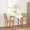 vidaXL - Eetkamerstoelen - massief rubberhout - naturel