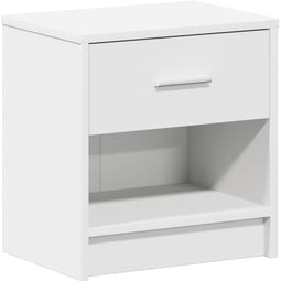 vidaXL - Nachtkastje - met - lade - 39x28x41 - cm - wit